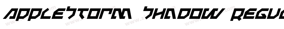 AppleStorm Shadow Regular Italic字体转换
